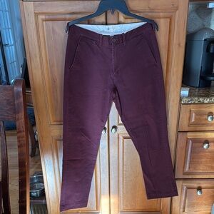 J. Crew Men's Pants in Burgundy